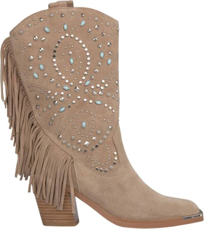 Alma en Pena Western Style Cowboy Boots Brown Dames