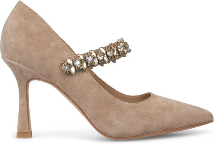 Alma en Pena Hoge hak schoen met strass Beige Dames