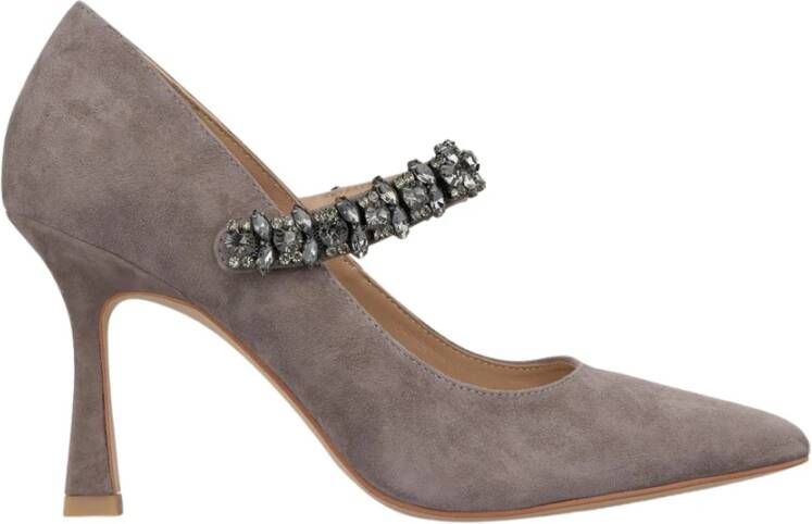 Alma en Pena Hoge hak schoen met strass Gray Dames