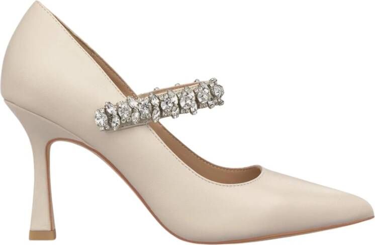 Alma en Pena Hoge hak schoen met strass White Dames