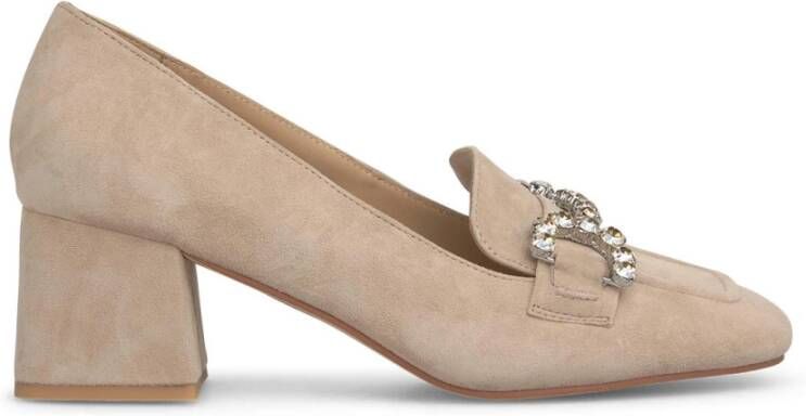 Alma en Pena Hoge hak schoen strass detail Beige Dames