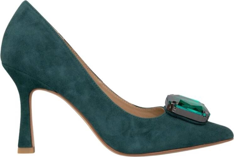 Alma en Pena Hoge hakken schoen met detail Green Dames