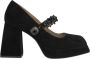 Alma en Pena Hoge hakken schoenen strass knoop Black Dames - Thumbnail 1