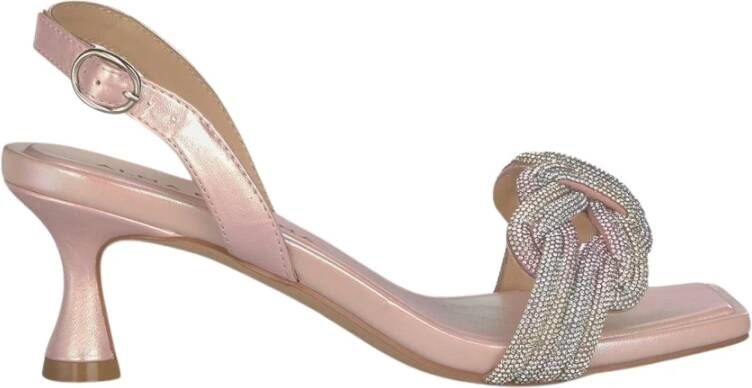 Alma en Pena Knotted Band Heeled Sandal Pink Dames