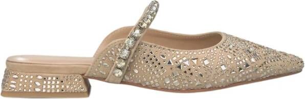 Alma en Pena Kristal platte schoen Beige Dames