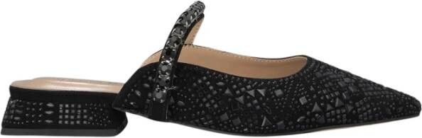 Alma en Pena Kristal platte schoen Black Dames