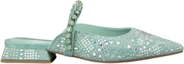 Alma en Pena Kristal platte schoen Green Dames