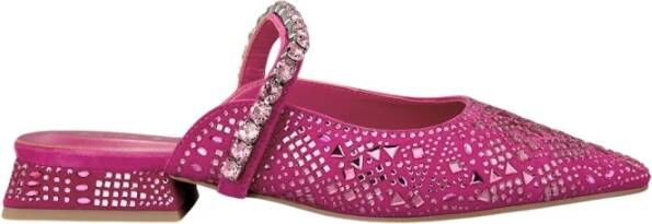 Alma en Pena Kristal platte schoen Pink Dames