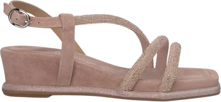 Alma en Pena Kristal Sleehak Sandalen Pink Dames