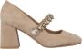 Alma en Pena Kristalband Hak Schoen Beige Dames - Thumbnail 1