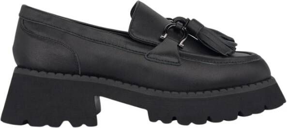 Alma en Pena Kwast platform loafer Black Dames