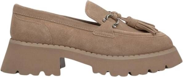 Alma en Pena Kwast platform loafer Brown Dames