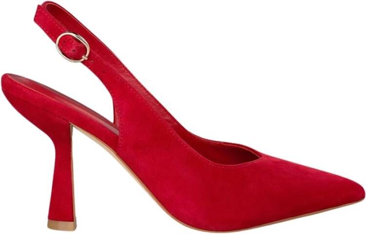 Alma en Pena Leren High Heel Sandal Red Dames