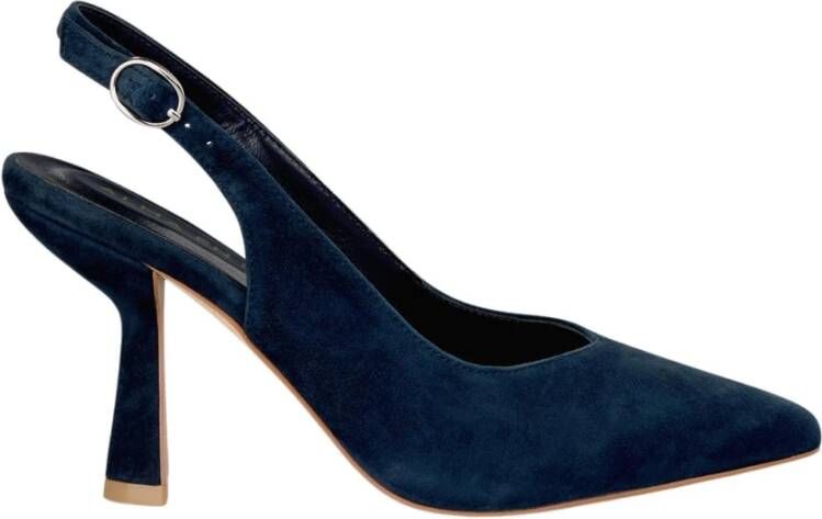 Alma en Pena Leren High Heel Schoen met Gesp Blue Dames