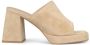 Alma en Pena Leren Plateau Sandaal Beige Dames - Thumbnail 1