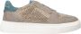 Alma en Pena Leren Sneakers met Glanzende Details Beige Dames - Thumbnail 1