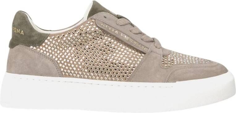 Alma en Pena Leren Sneakers met Glanzende Details Multicolor Dames