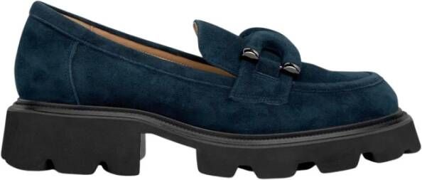 Alma en Pena Loafer met platformdetail Blue Dames