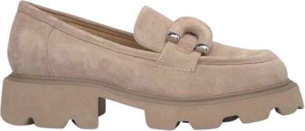 Alma en Pena Loafer met platformdetail Brown Dames