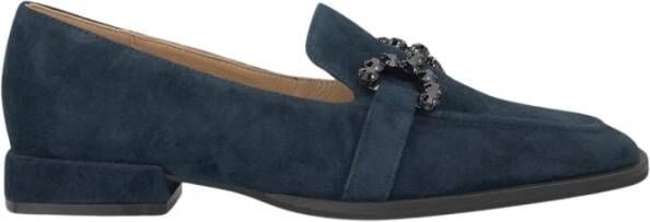 Alma en Pena Loafer met strass gespen Blue Dames