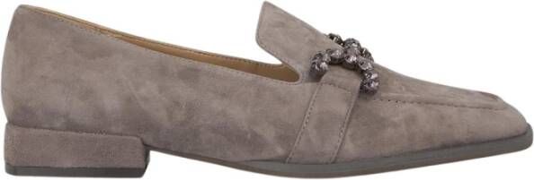 Alma en Pena Loafer met strass gespen Gray Dames