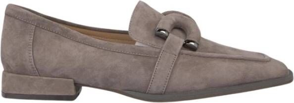 Alma en Pena Metalen detail vierkante neus mocassin Gray Dames