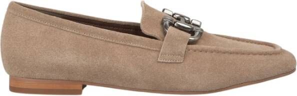 Alma en Pena Metalen Stijgbeugel Loafer Beige Dames