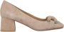 Alma en Pena Metallic detail blokhak schoen Beige Dames - Thumbnail 1