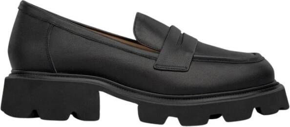 Alma en Pena Mocassin met plat platform Black Dames