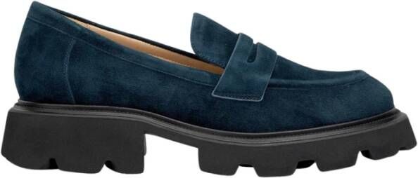 Alma en Pena Mocassin met plat platform Blue Dames