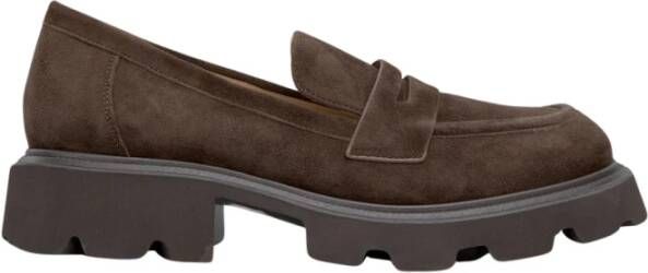 Alma en Pena Mocassin met plat platform Brown Dames