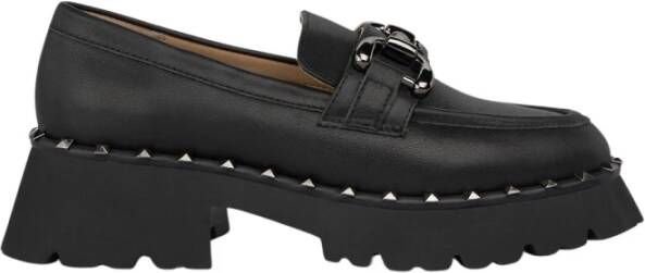 Alma en Pena Plateau loafer met studs Black Dames