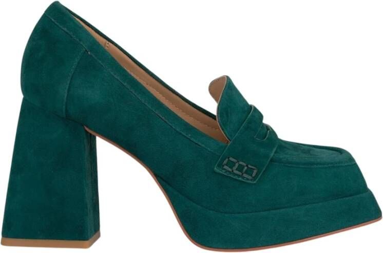 Alma en Pena Plateauhak schoen Green Dames