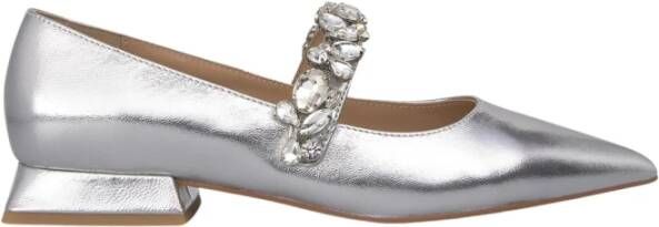 Alma en Pena Platte ballerina met strass band Gray Dames