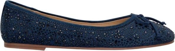 Alma en Pena Platte ballerina met strass Blue Dames