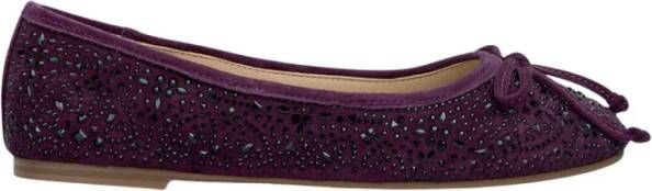 Alma en Pena Platte ballerina met strass Purple Dames