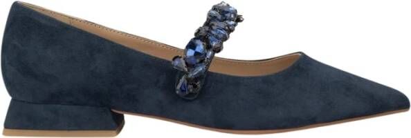 Alma en Pena Platte ballerina schoenen met strass band Blue Dames