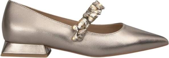 Alma en Pena Platte ballerina schoenen met strass band Yellow Dames