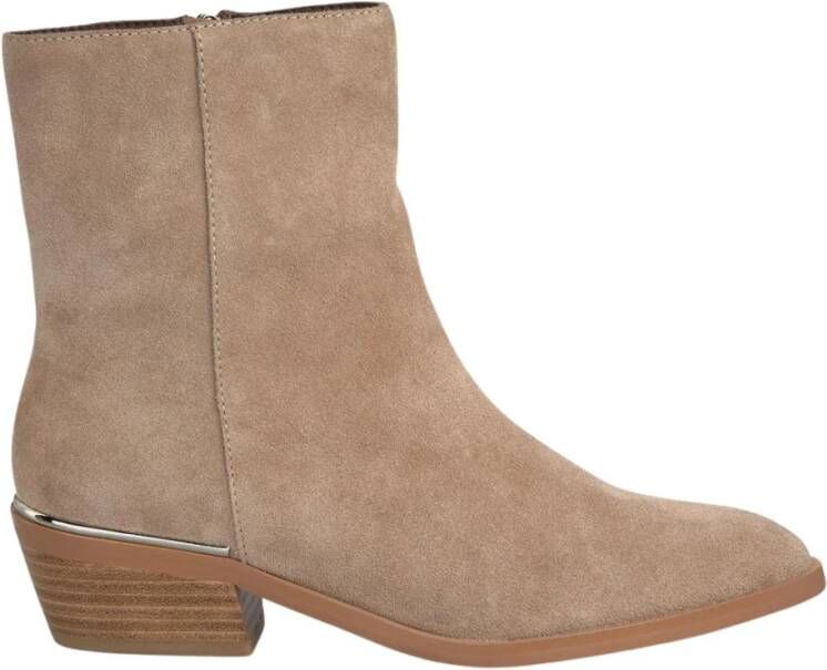 Alma en Pena Platte enkellaars Beige Dames