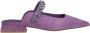 Alma en Pena Platte Rhinestone Strap Schoen Purple Dames - Thumbnail 1