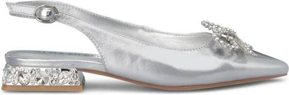 Alma en Pena Platte schoen met strass hiel Gray Dames