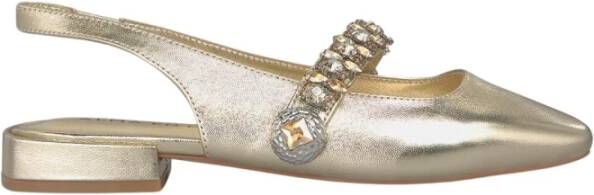 Alma en Pena Platte schoenen met strass Yellow Dames