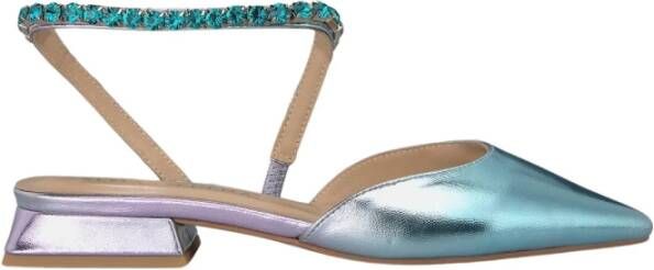 Alma en Pena Platte schoenen met strassband Blue Dames