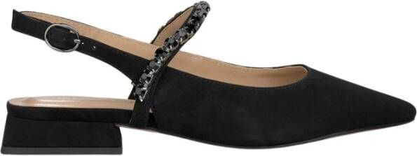 Alma en Pena Platte slingback schoen met kristallen Black Dames