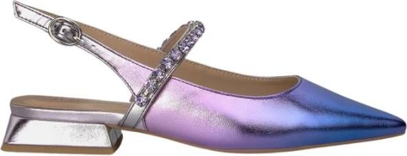 Alma en Pena Platte Slingback Schoen met Kristallen Purple Dames