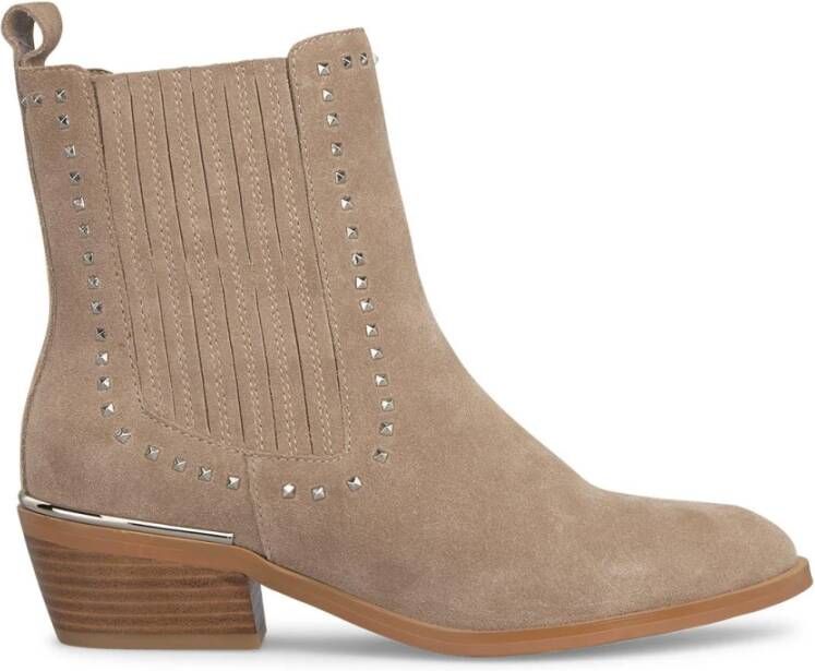 Alma en Pena Platte studs bootie Beige Dames