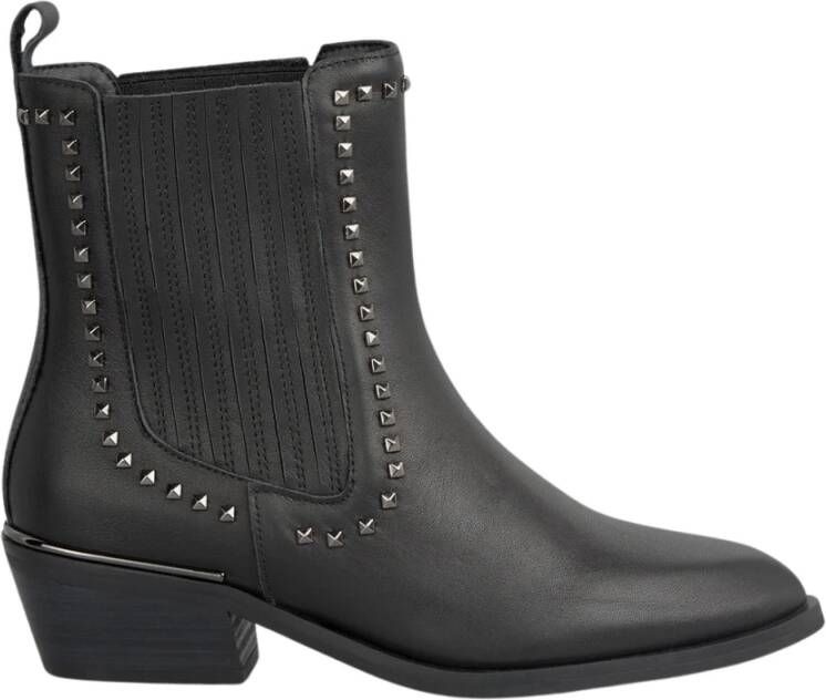 Alma en Pena Platte studs bootie Black Dames