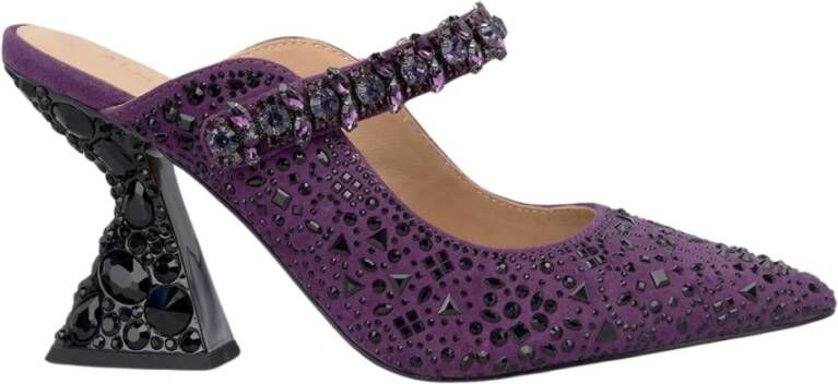 Alma en Pena Pumps met strass Purple Dames