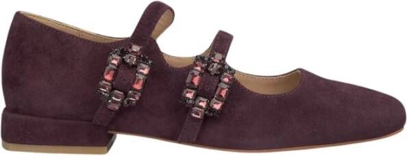 Alma en Pena Rhinestone Ballerina Flats Purple Dames