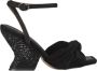 Alma en Pena Rhinestone Curved Heel Sandal Black Dames - Thumbnail 1